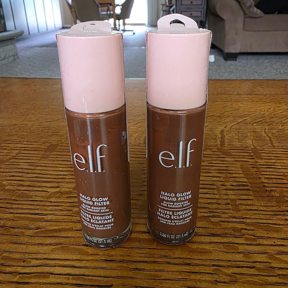 NEW 2 Pack e.l.f. Halo Glow Liquid Filter Shade 8 Rich Glow Booster 1.06oz Each